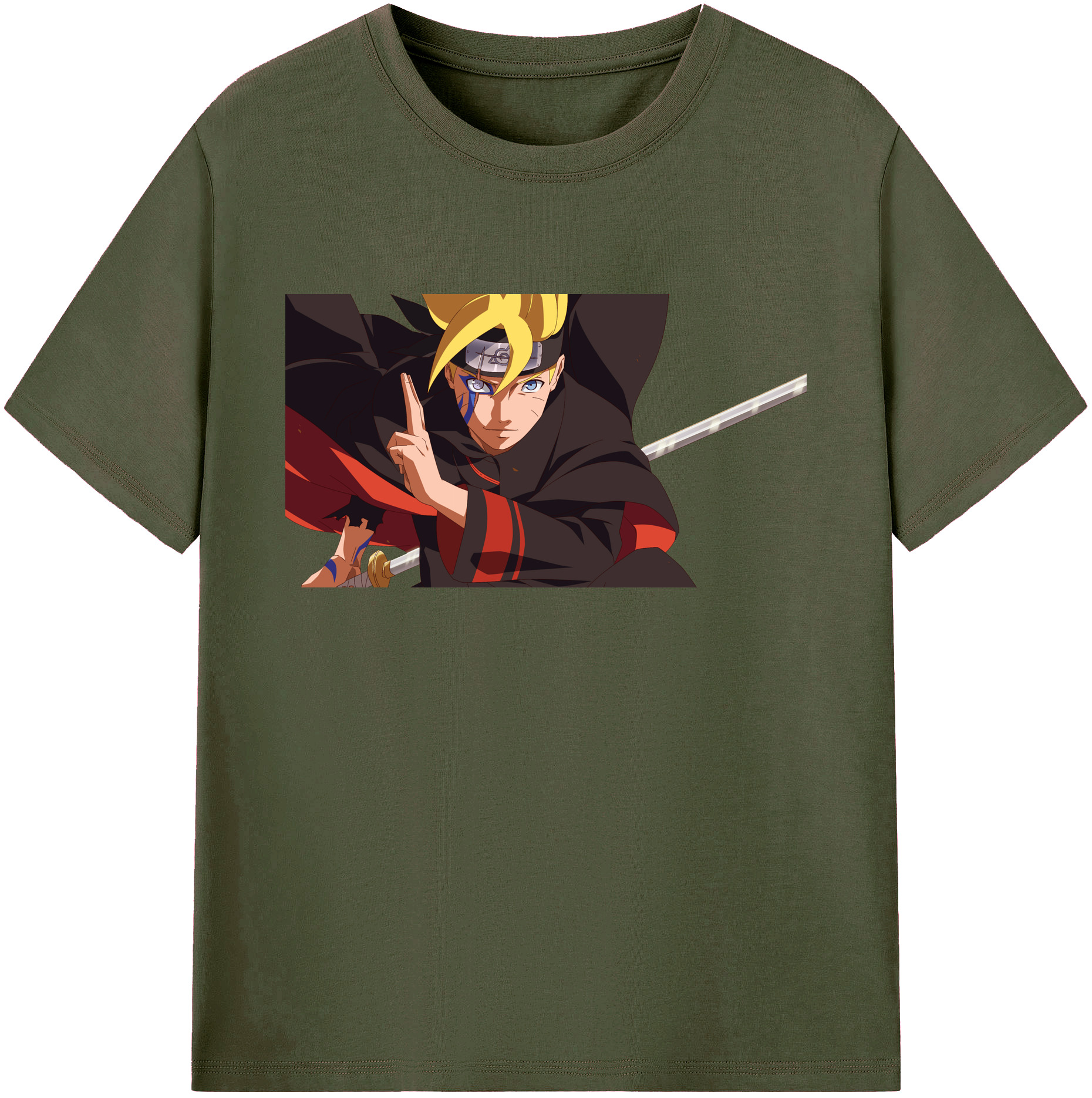 （画像用） NARUTO -ナルト- うずまき ボルト Uzumaki Boruto 綿100％ メンズ半袖Tシャツ｜肌触りやわらか＆通気性